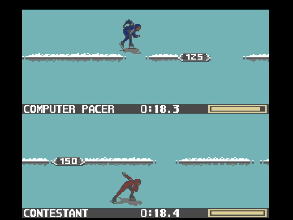 Gameplay of Winter Games for Commodore 64